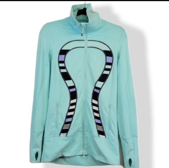 Lululemon In Stride Jacket Women's Color Aquamarine Size 6 - Picture 3 of 8